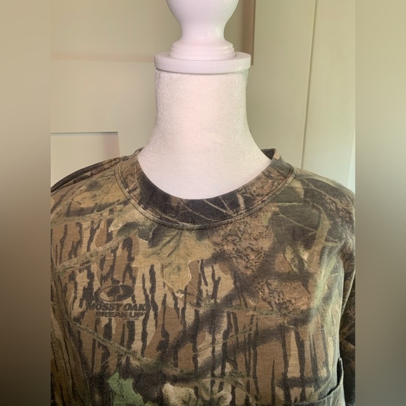 Vintage Mossy oak Break Up Camo Short Sleeve T Shirt Size XL - Picture 2 of 10